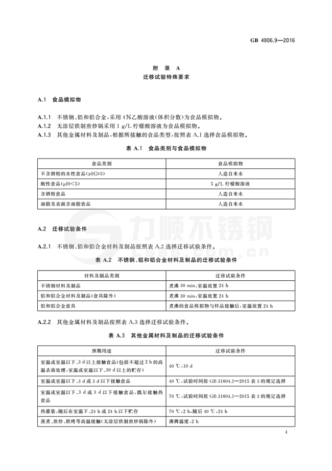 食品級不鏽(xiù)鋼國標